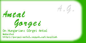 antal gorgei business card